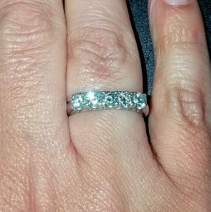 Moissanite Anniversary Band